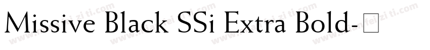 Missive Black SSi Extra Bold字体转换